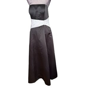 LightInTheBox Black Formal Dress Strapless White Waistband Gown